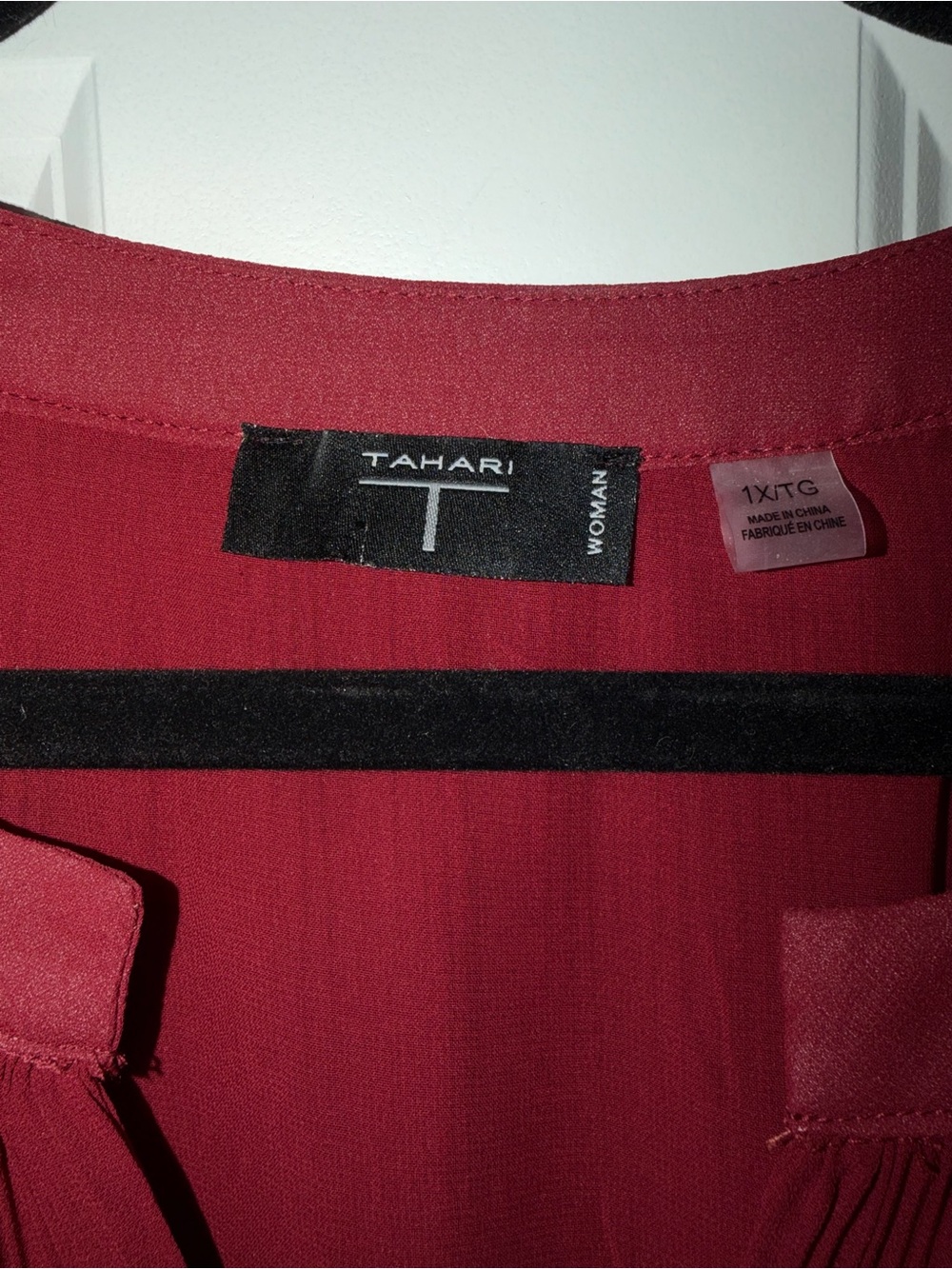 Tahari Woman Red Blouse